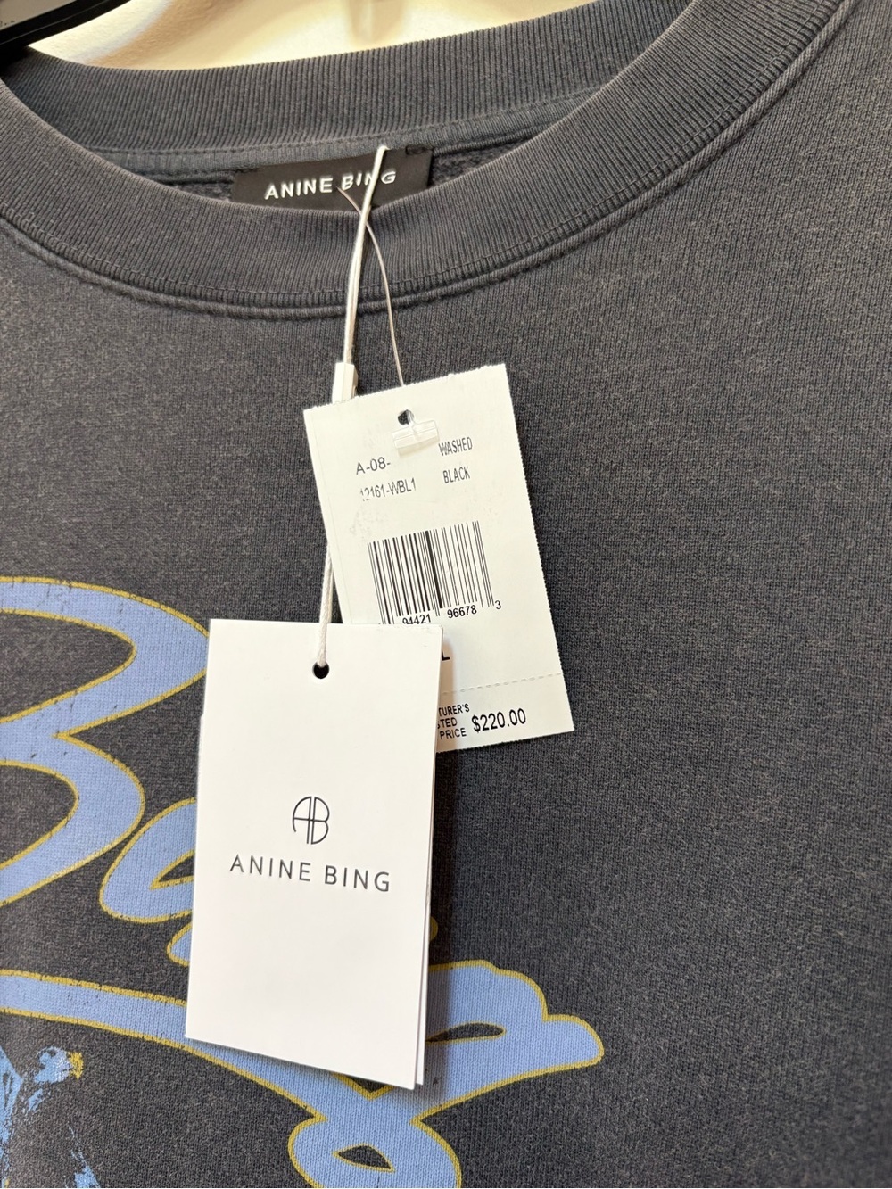 NWT ANINE BING Spencer Logo Sweatshirt Size XL - Picture 8 of 15